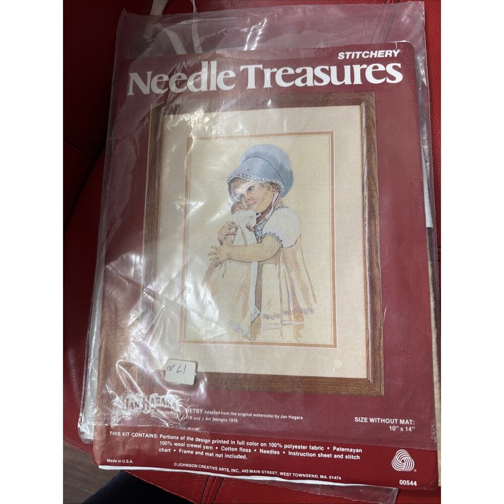 Needle Treasures Crewel Stitchery Embroidery Kit #00544 Betsy by Jan Hagara~New